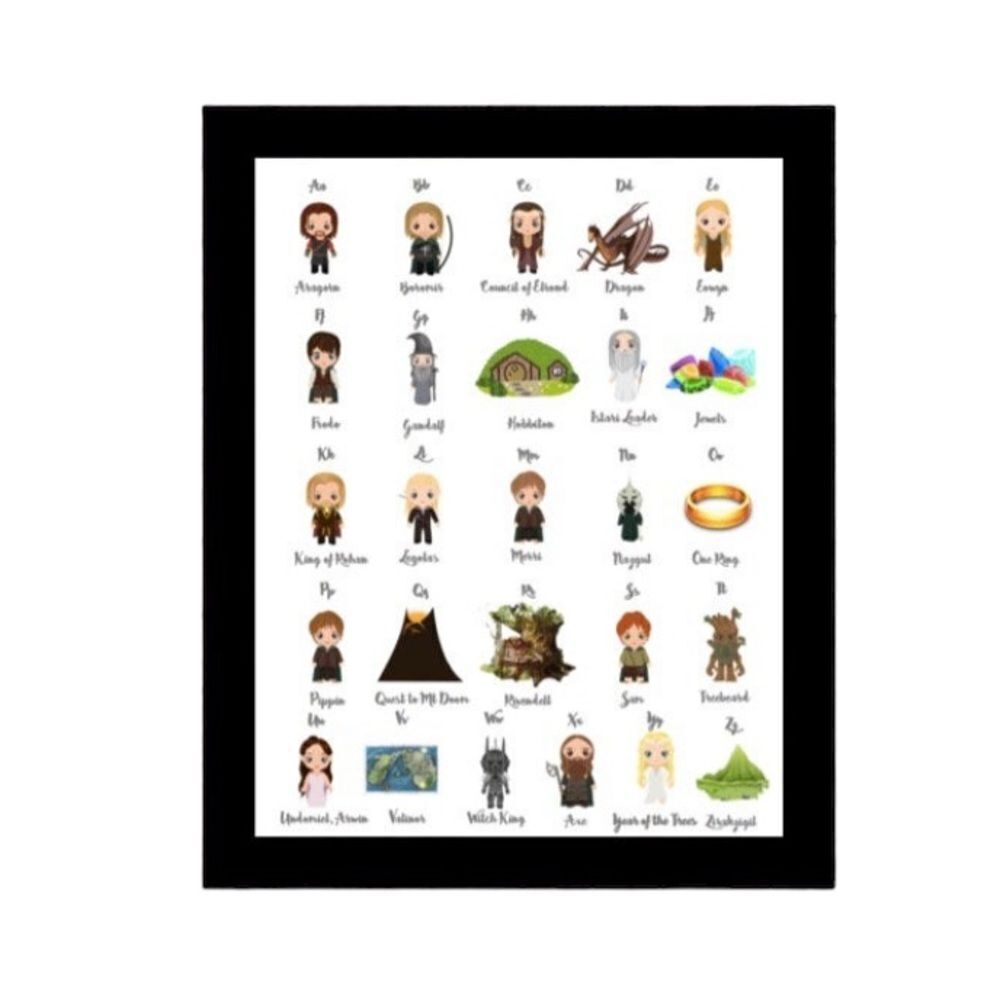 Lord of the Rings Alphabet Print